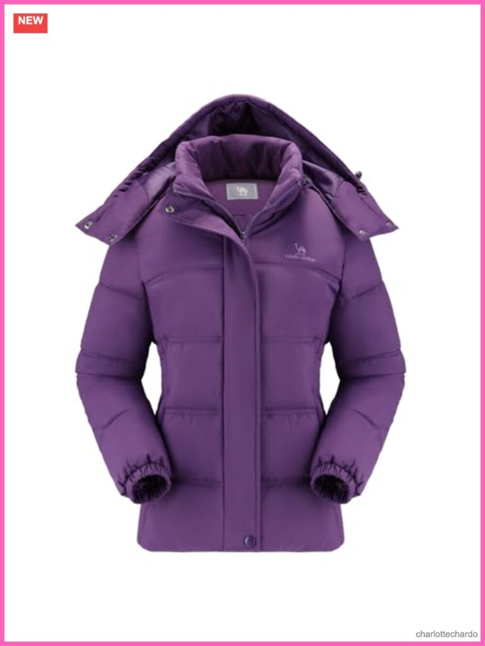 Women's Puffer Jacket Hooded Down Coat Winter Warm Outerwear